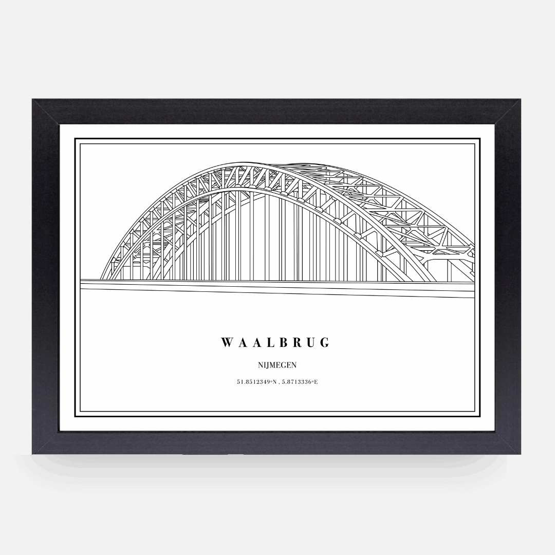 Poster illustratie Waalbrug Nijmegen