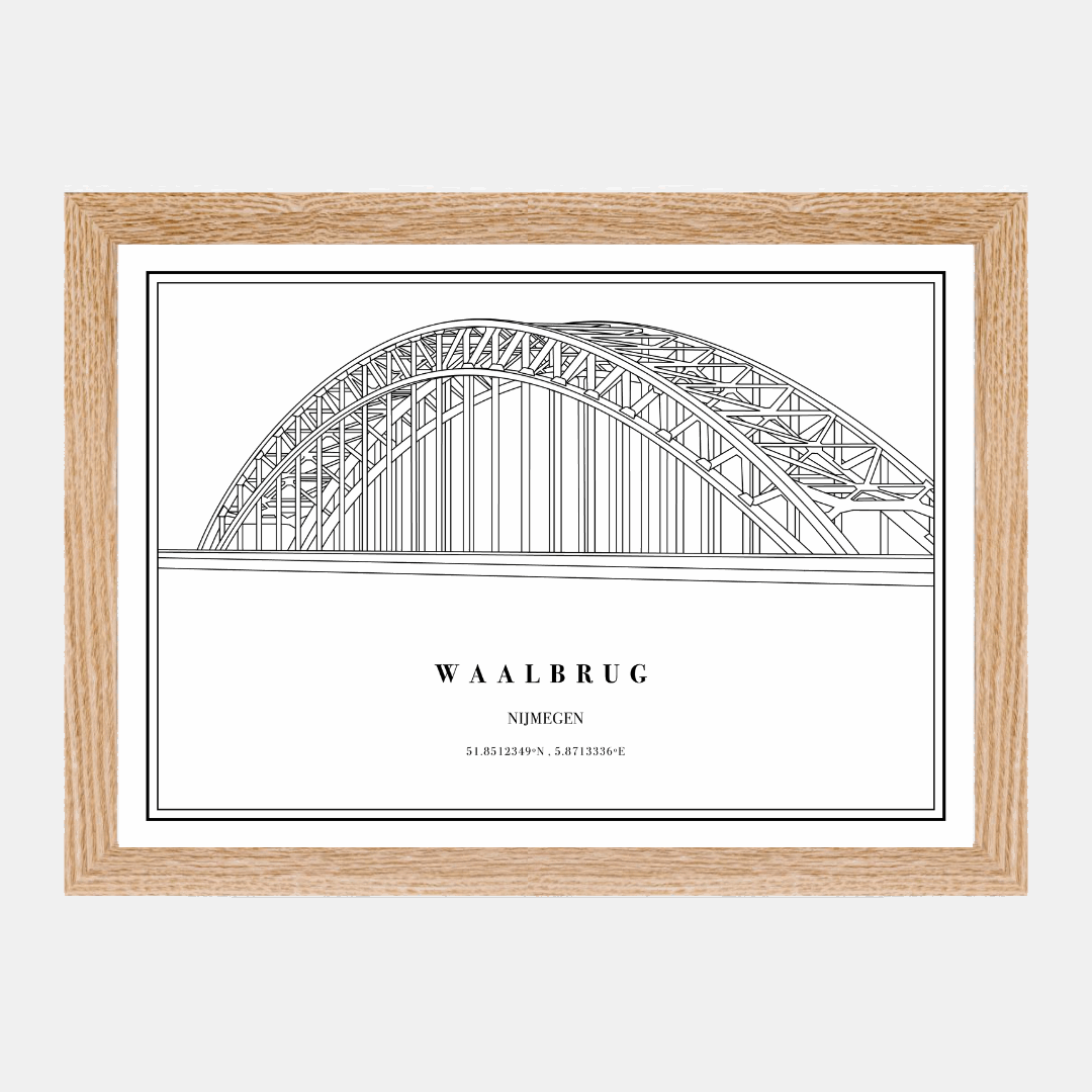 Poster illustratie Waalbrug Nijmegen