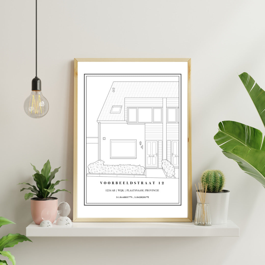 Housewarming cadeau huis illustratie