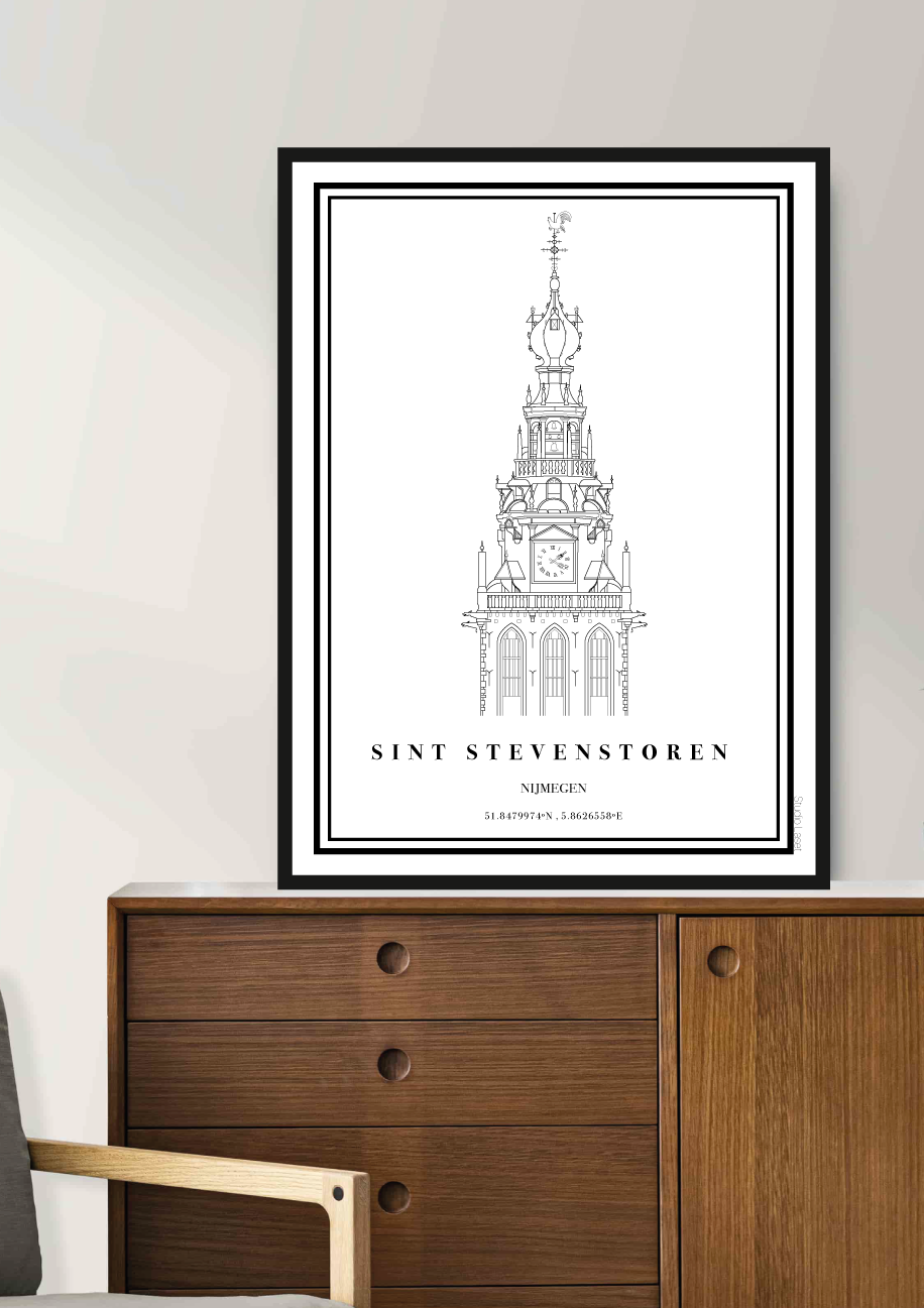 Poster Sint Stevenstoren Nijmegen