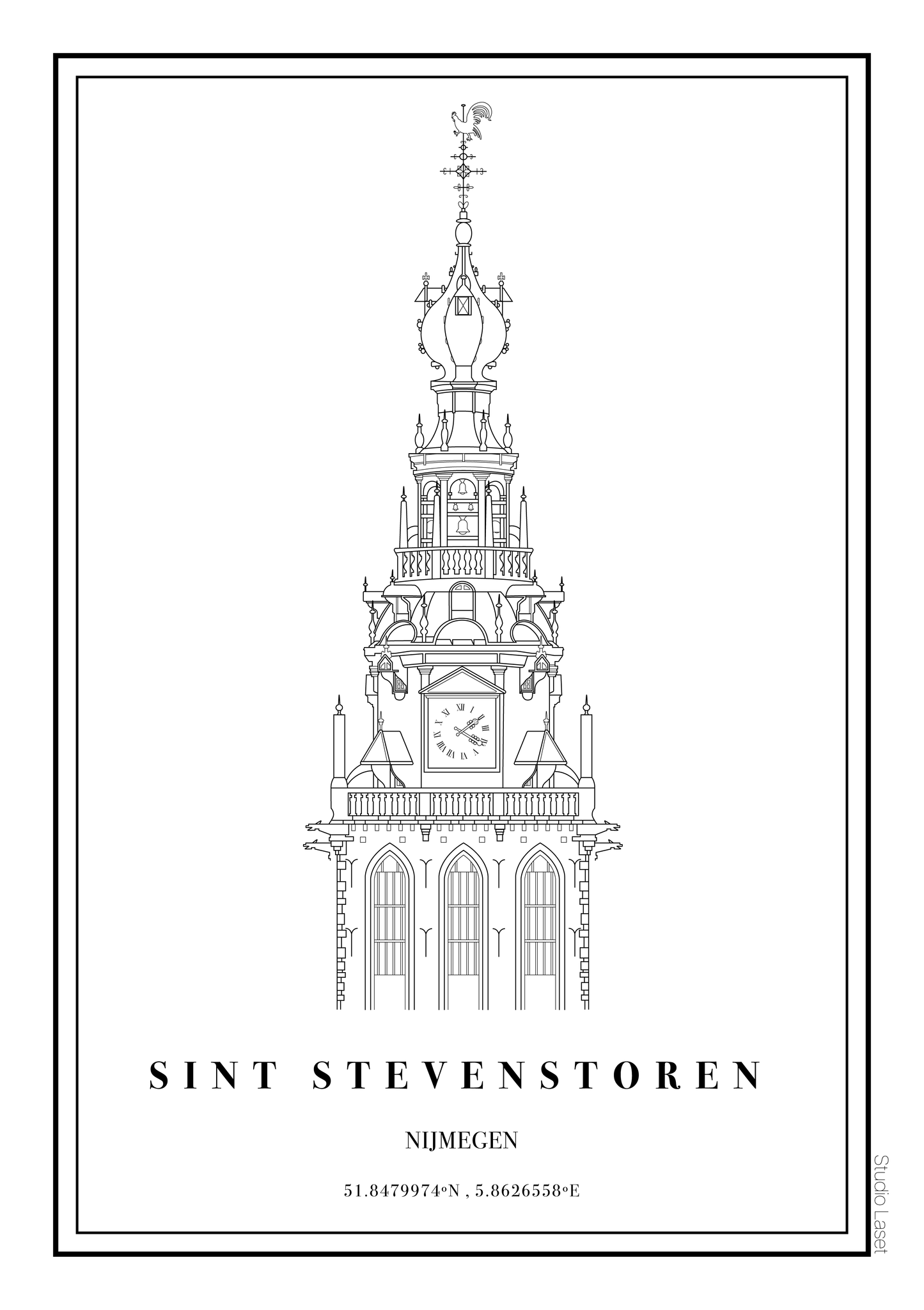 Poster Sint Stevenstoren Nijmegen