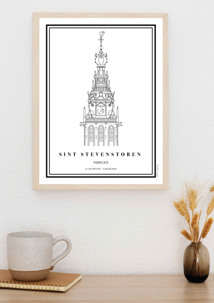 Poster Sint Stevenstoren Nijmegen