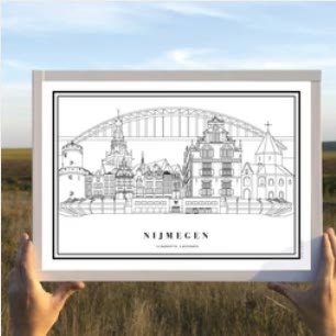 Poster skyline Nijmegen
